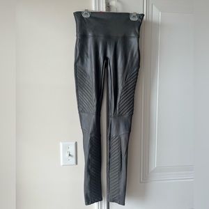 Like new Spanx faux leather Moto leggings